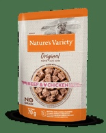 Nature Variety's Cat Wet Original No Grain Vaca & Frango - 12x70g