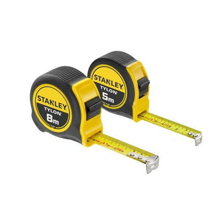 Twin Pack Fita Métrica STANLEY Tylon 5m (19mm Largura) 8m (25mm Largura) STHT0-74260
