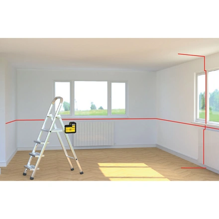 Nível laser VERMELHO de linhas 360° e linha vertical. Alcance 20m STANLEY STHT77504-1