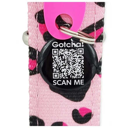 Max & Molly - Coleira Com Id Tag "Leopard Pink"