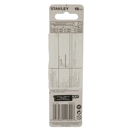 Lâmina Para X-Acto Stanley 18mm 0-11-301