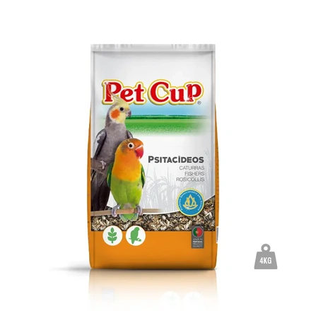 Pet Cup Psitacídeo Mistura de Cereais Standart