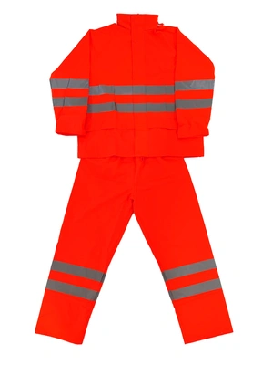 Fato de Chuva Alta Visibilidade Poliuretano Laranja