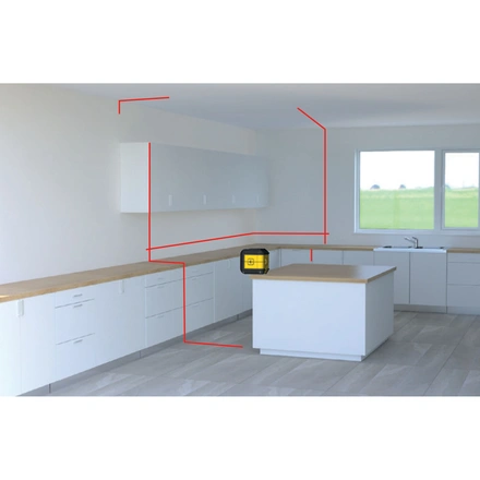 Nível laser VERMELHO em cruz CROSS90 com linha adicional de 90°. Alcance 12m STANLEY STHT77502-1