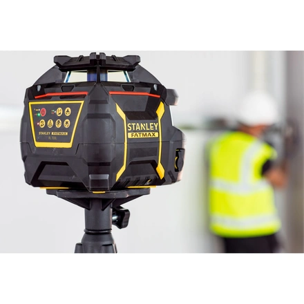 Nível laser VERMELHO rotativo com bateria de lítio recarregável. Alcance 60m (600m com detetor) FATMAX STANLEY FMHT77447-1