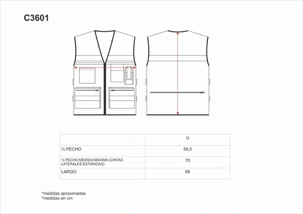 Colete Workteam C3601