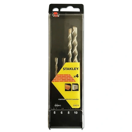 Conjunto Brocas Betão Sds-Plus 5,6,8 e 10Mm Stanley STA56012-QZ
