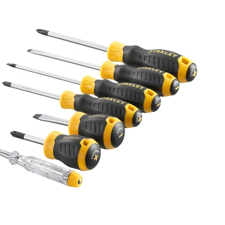 Conjunto - Jogo De 7 Chaves De Fendas Cushion Grip Stanley STHT16166-0