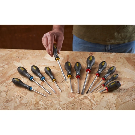 Conjunto de Chaves de Fenda FATMAX com 12 Peças Fenda/pozidrive/ Phillips STANLEY FMHT65426-0