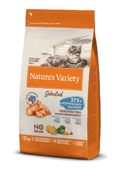 Nature's Variety Cat Selected No Grain Sterilized Salmão Noruega