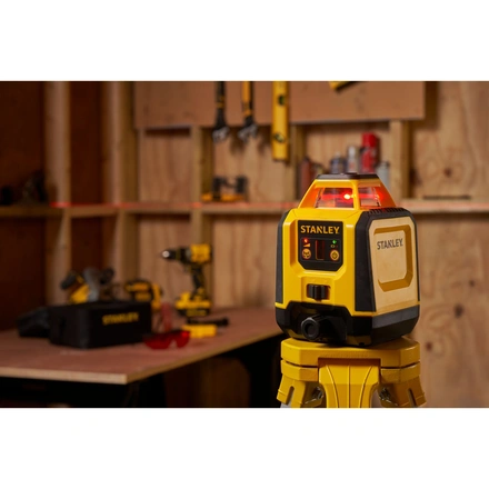 Nível laser VERMELHO rotativo. Alcance 30m (240m com detetor) STANLEY STHT77616-0