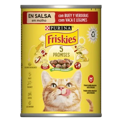 Friskies Comida Húmida em PATÊ- Vaca, Fígado e Legumes