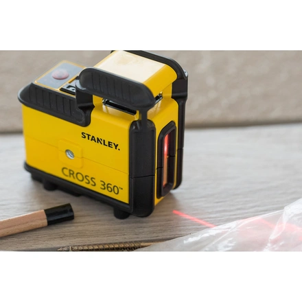 Nível laser VERMELHO de linhas 360° e linha vertical. Alcance 20m STANLEY STHT77504-1