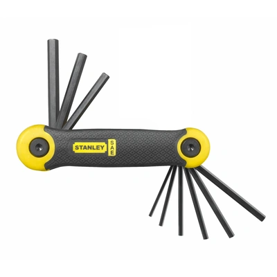 Conjunto Dobrável de 9 Chaves Hexagonais SAE 5/64-1/4 STANLEY 2-69-265