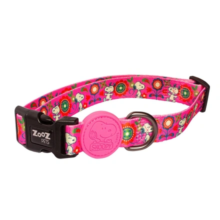 Snoopy - Coleira (Rosa/Frames)