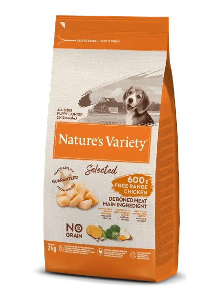 Nature's Variety Dog Selected No Grain Junior Frango Campo