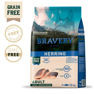 Bravery - Herring (Arenque) Adult Medium/Large Breeds (Grain Free)