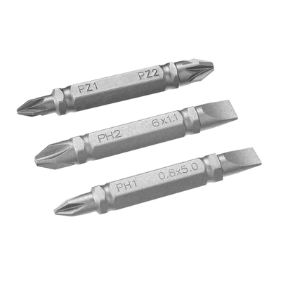 Jogo 3 Pontas Duplas Longas BITS PH/SL 86mm Stanley STA61384-XJ