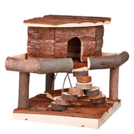Casa "Ida" Em Madeira Natural Para Ratos E Hamsters