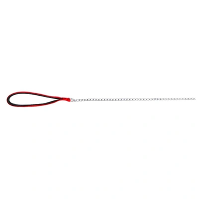 Trela Cromada Com Pega Em Nylon - Vermelho