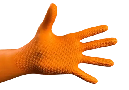 Luva Nitrilo Descartavel Laranja Santex Flash Orange - 8,5g - 50 Uni