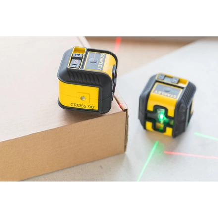 Nível laser VERMELHO em cruz CROSS90 com linha adicional de 90°. Alcance 12m STANLEY STHT77502-1