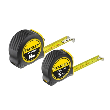 Twin Pack Fita Métrica STANLEY Tylon 5m (19mm Largura) 8m (25mm Largura) STHT0-74260