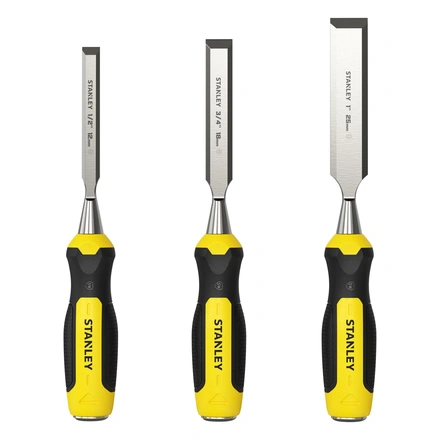 Conjunto de Formões DYNAGRIP para Madeira - 3 Unid. - 12mm, 18mm, 25mm STANLEY 2-16-883