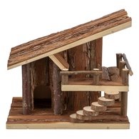 Casa "Jule" Em Madeira Natural Para Hamsters