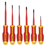 Conjunto Chaves de Fenda Eletricista Isolado 1000v STANLEY Plano/phillips - 6 Peças FMHT65764-0