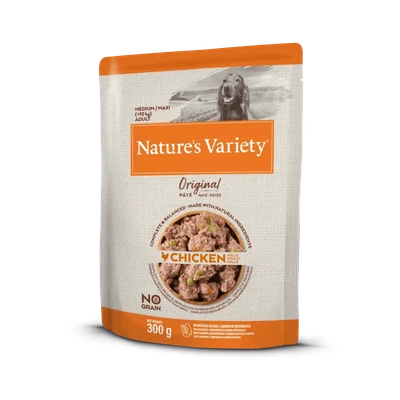 Nature's Variety Dog Wet Original No Grain Medium Frango - 8x300g