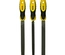 Conjunto de 3 Limas Bastarda 8"/200 mm - Redonda, Plana, Triangular STANLEY 0-22-464