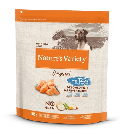 Nature's Variety Dog Original No Grain Mini Adulto Salmão