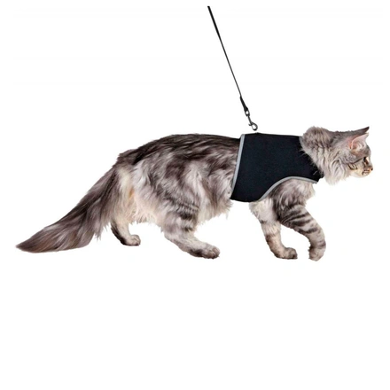Peitoral E Trela Em Nylon Para Gatos
