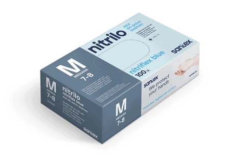 Luvas Nitrilo Azul Descartavel Santex Nitrifex Blue - 3,5g - 100 Uni