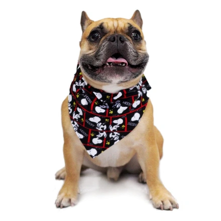 Snoopy - Bandana (Preto/Frames)