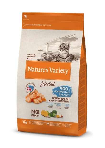 Nature's Variety Cat Selected No Grain Sterilized Salmão Noruega