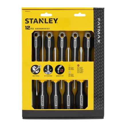 Conjunto Chaves de Fenda STANLEY Plano/phillips/pozidriv - 12 Peças FMHT65769-0