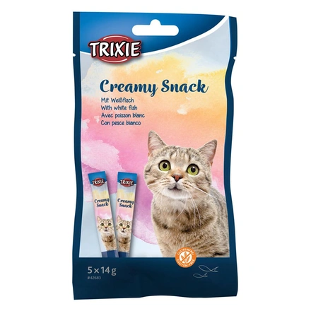 "Creamy Snacks" Com Peixe Branco