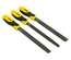 Conjunto de 3 Limas Bastarda 8"/200 mm - Redonda, Plana, Triangular STANLEY 0-22-464
