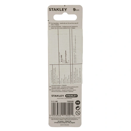 Lâmina Para X-Acto 9Mm - 10 Uds Stanley 9mm 0-11-300