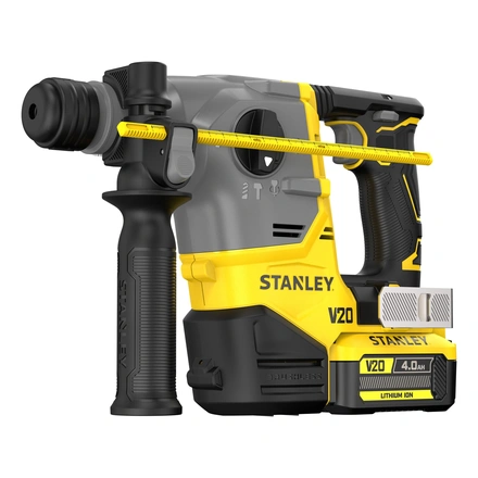 Martelo Perfurador SDS-Plus Compacto V20 BRUSHLESS 18 V 2,5 J com Bateria 4 Ah, Carregador e Mala PRO-STACK STANLEY SFMCH910M1T-QW