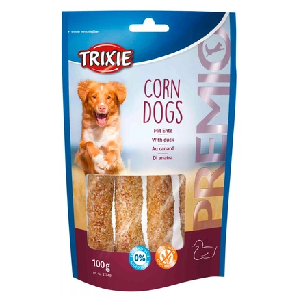 Premio - Corn Dogs (Com Pato E Pele/Couro) - 100g x 4 saquetas