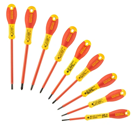 Conjunto de 10 Chaves de Fenda Eletricista Isoladas FATMAX STANLEY FMHT62573-0