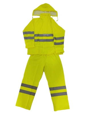 Fato de Chuva Alta Visibilidade Poliuretano Amarelo