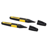 Conj. 2 Marcadores FatMax Ponta Em Bisel Cor Preto STANLEY 0-47-314