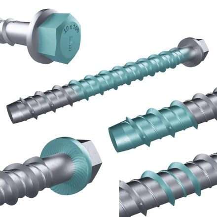 Parafuso Para Betão Cabeça Hexagonal Com Anilha Index TFE