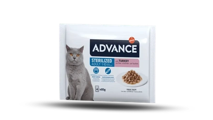 Advance Cat Wet Adult Sterelized Turkey Multipack