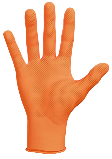Luva Nitrilo Descartavel Laranja Santex Flash Orange - 8,5g - 50 Uni