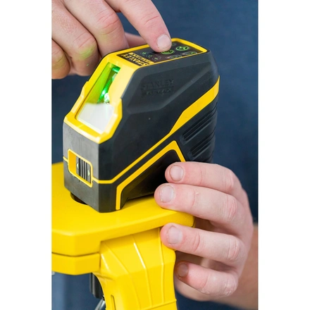 Nível laser VERDE em cruz com pilhas alcalinas. Alcance 20m (50m com detetor) FATMAX STANLEY FMHT77586-1